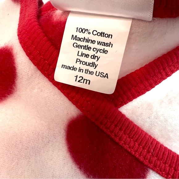 NWOT Mad Sky Los Angeles Fleece Hearts Dress with Bloomers Size 12 Months - Picture 3 of 4